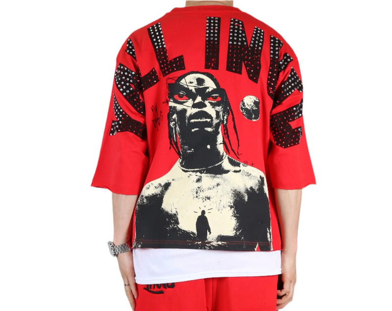 Kleep 'Asen' Premium Cropped T-Shirt (Red) KT-1840S