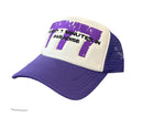 7M 'STATIC' Trucker Hat (White/Purple) - FRESH N FITTED