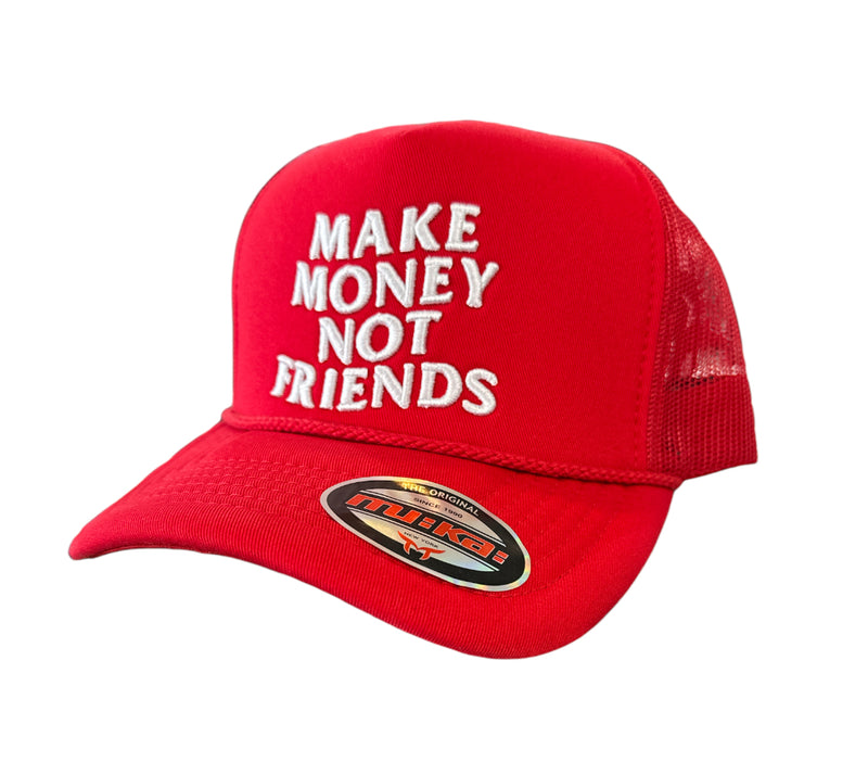 Muka 'Make Money' Trucker Hat (Red) MUN2251 - Fresh N Fitted Inc 2