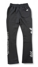 Highly Undrtd 'Above All' Stacked Joggers (Black) UF5204 - FRESH N FITTED