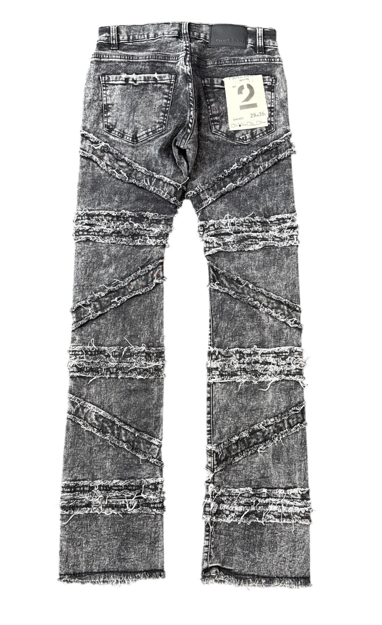 FWRD 'Crossover' Stacked Denim (Washed Black) FW-330216