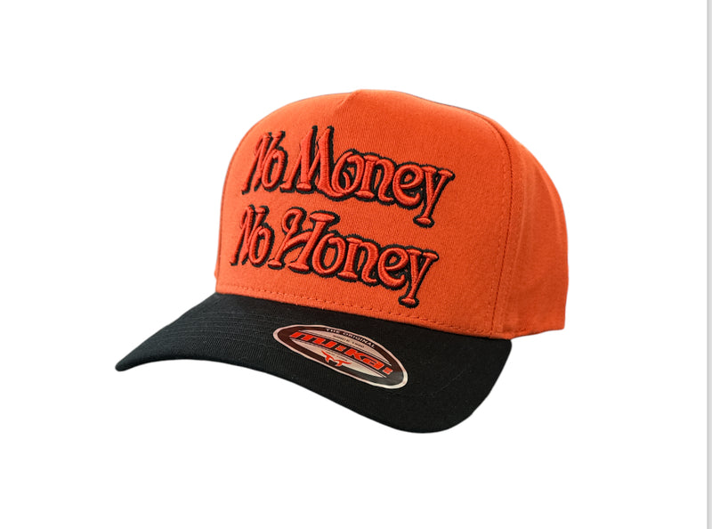 Muka 'No Money No Honey' Snapback Hat (Orange/Black) S4402 - Fresh N Fitted Inc 2