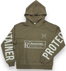 Protector and Maintainer 'Rated R' French Terry Pullover Hoodie (Olive) - FRESH N FITTED