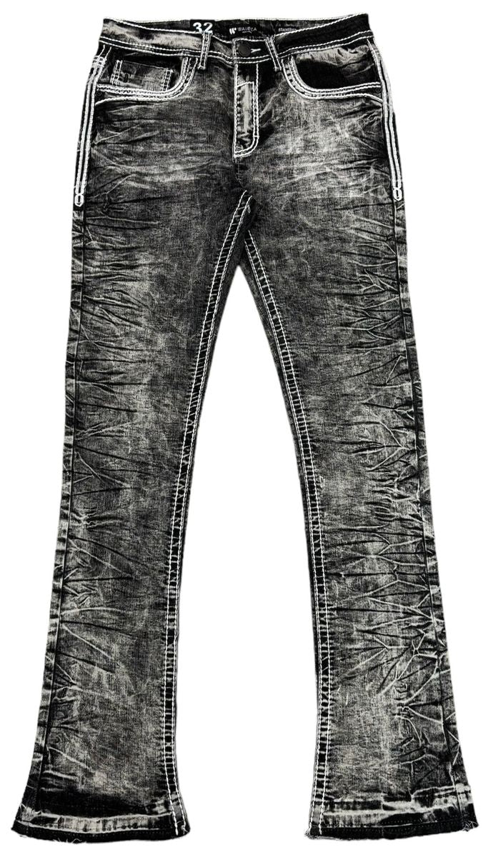 Waimea ' Ripple' Stacked Denim (Black Wash) M5800DA