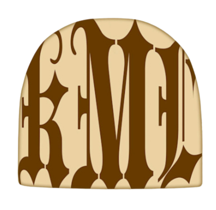 KML 'LOGO' Jacquard Beanie (Cream/Brown)