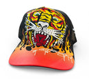 Ed Hardy 'Flame Tiger' Trucker Hat (Black)
