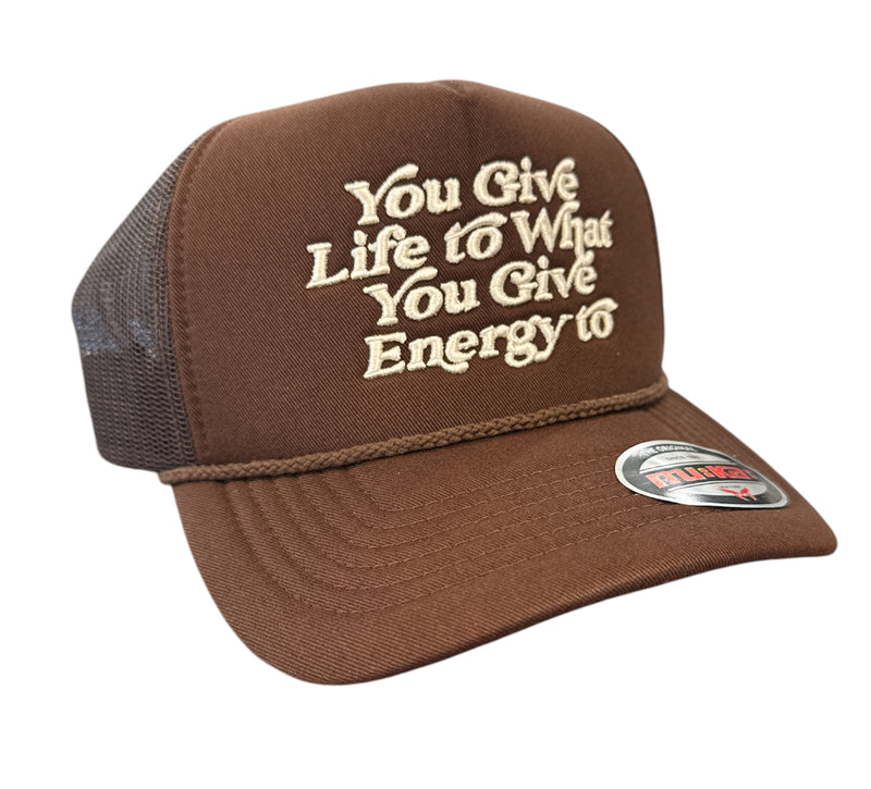 MUKA 'Give Life' Trucker Hat (Brown) T5463A