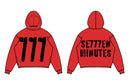 7M ‘777' Cropped Hoodie (Red/Black)