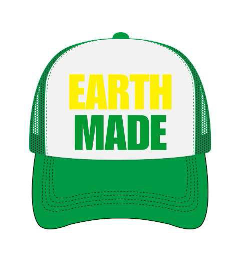 KML 'EARTH MADE' Trucker Hat (White/Green) - FRESH N FITTED-2 INC