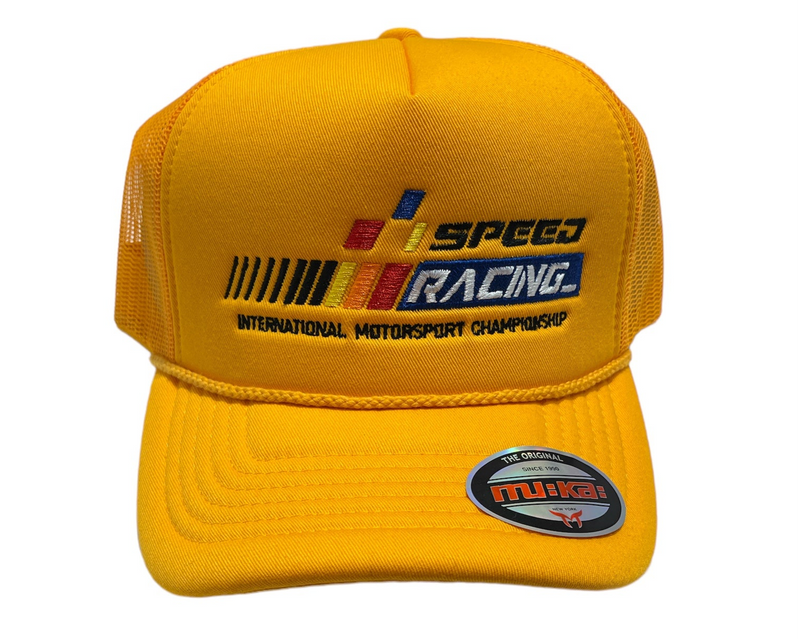 Muka 'Speed Racing' Trucker Hat (Gold) TN5302A - FRESH N FITTED-2 INC