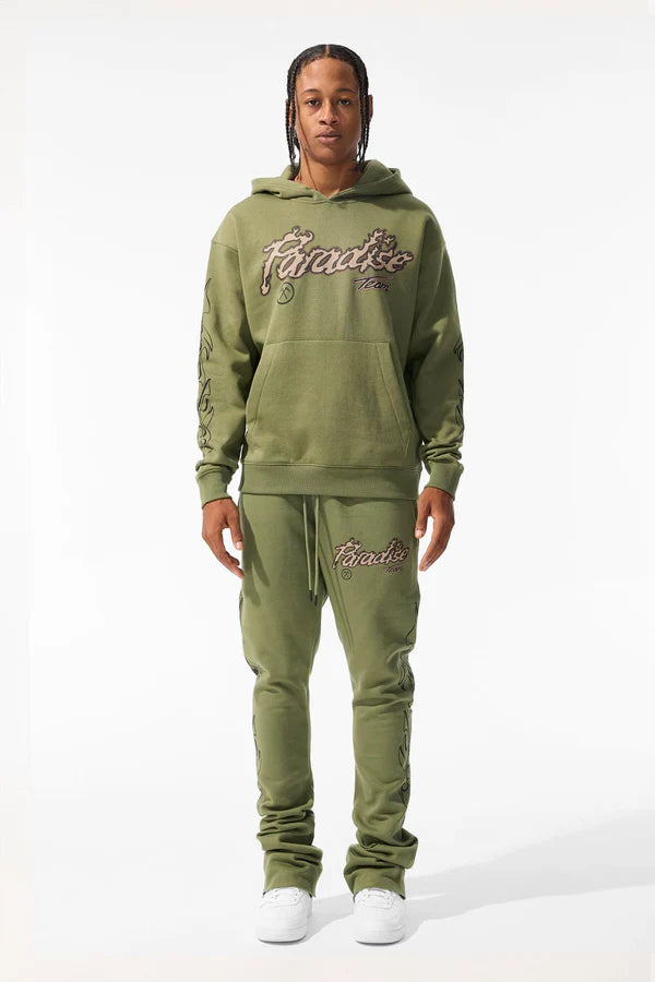 Jordan Craig Paradise Tour Stacked Sweat Pants (Sage) 8241L