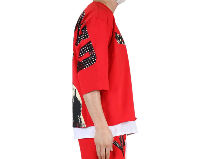 Kleep 'Asen' Premium Cropped T-Shirt (Red) KT-1840S