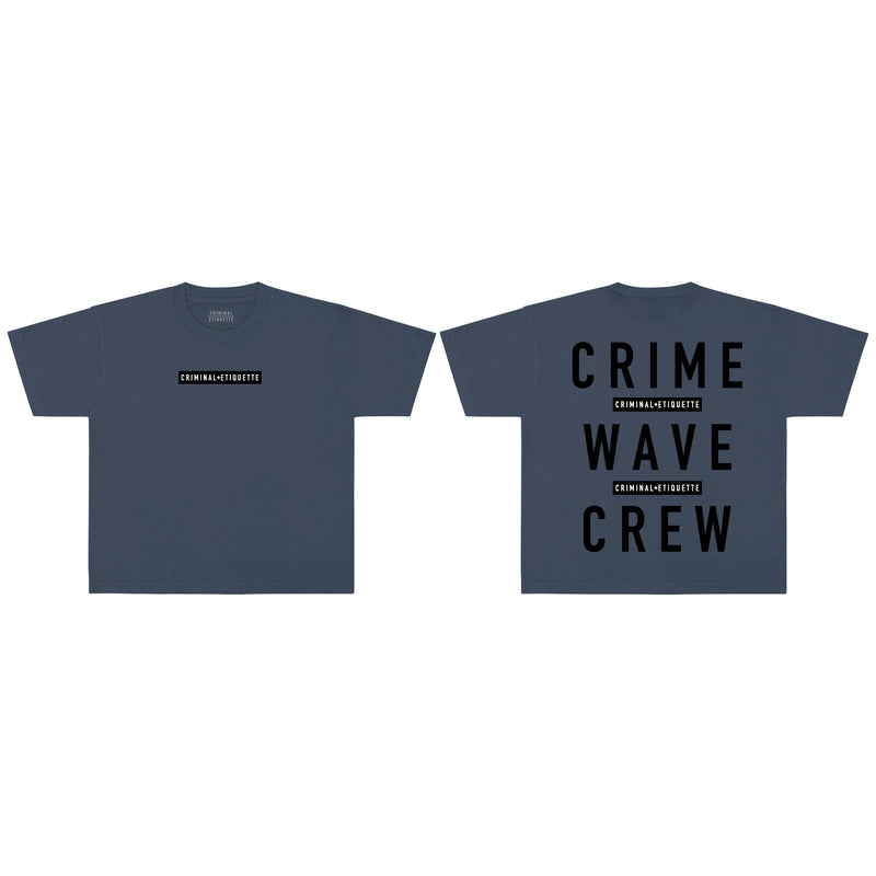 Criminal Etiquette 'CRMNL CREW' T-Shirt (Blue) - FRESH N FITTED-2 INC