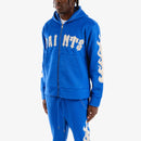 Copper Rivet Saints Mohair Pearl Embroidery Zip Hoodie (Royal) 531081
