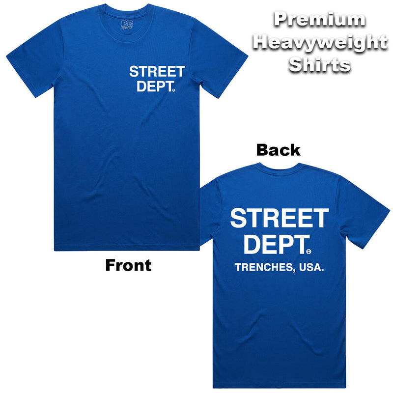 PG Apparel 'Street Dept' T-Shirt (Royal Blue) STDPT100 - FRESH N FITTED