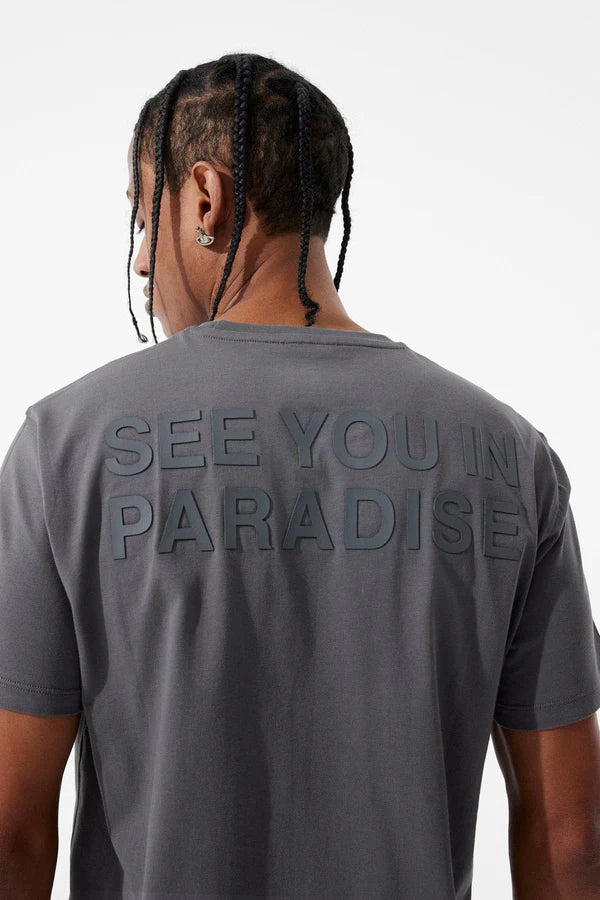 Jordan Craig "Paradise" T-Shirt (Charcoal) 9097A - FRESH N FITTED-2 INC