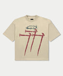 7M ‘Crucifix' T-Shirt (Beige) - FRESH N FITTED