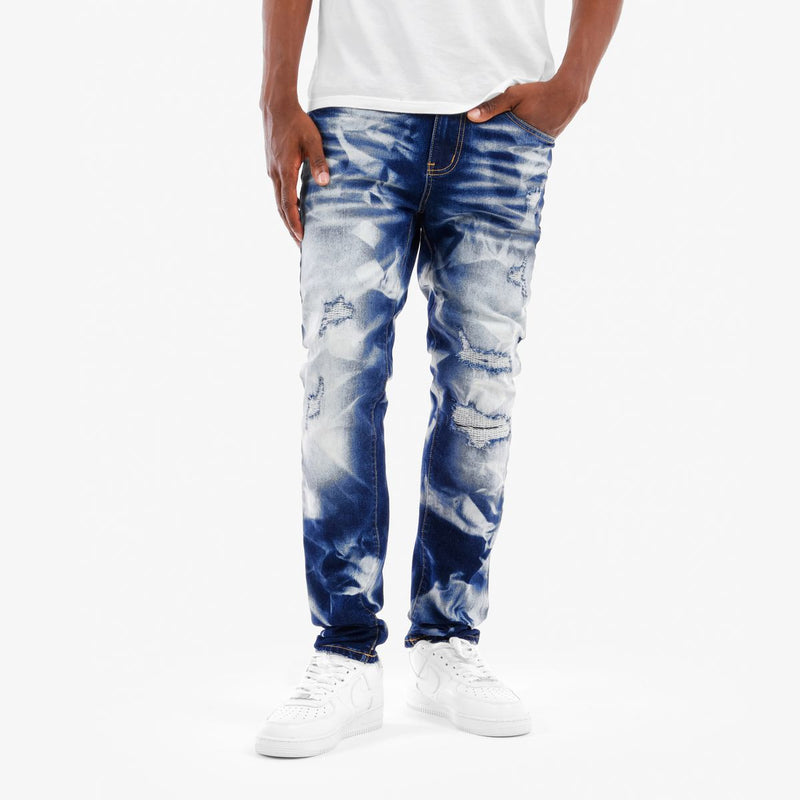 Copper Rivet 'Rip' Heavy Bleach Wash Denim (LSB) 533010