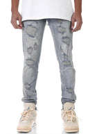KDNK 'Distressed' Ankle Zippers Denim (Steel Blue) KND4300 - FRESH N FITTED
