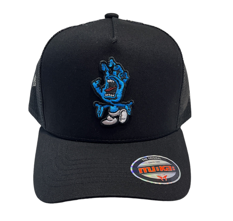 Muka 'Smurf Hand' Trucker Hat (Black) TN5312B - FRESH N FITTED-2 INC