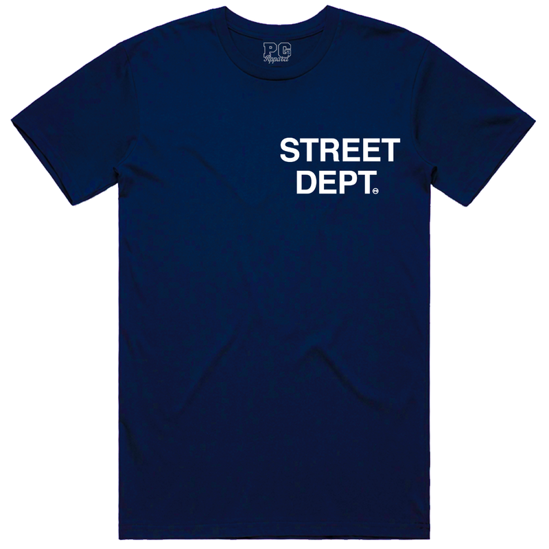 PG Apparel 'Street Dept' T-Shirt (Navy Blue) STDPT100