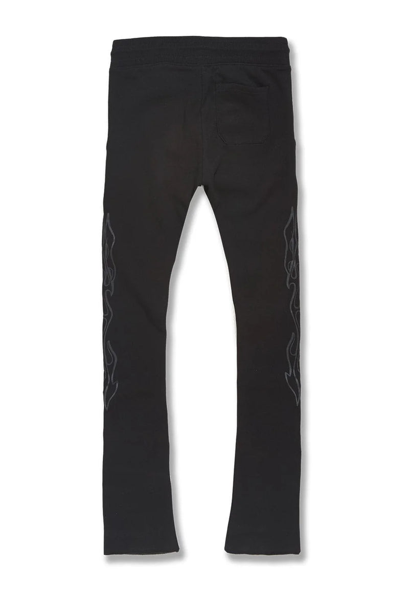 Jordan Craig Kids 'Paradise Tour' Stacked Joggers (Noir) 8241LK/LB