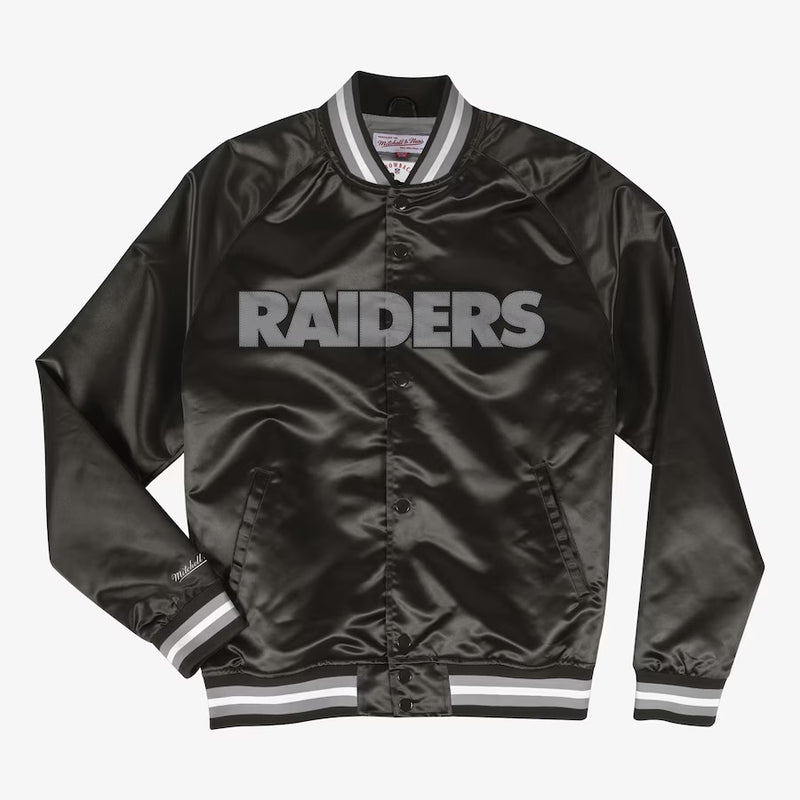 Mitchell & Ness Oakland Raiders Lightweight Satin Jacket (Black) SJKT6296