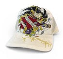 Ed Hardy 'Eagle Heart' Rhinestone Trucker Hat (Ivory) EHH0001-37RS