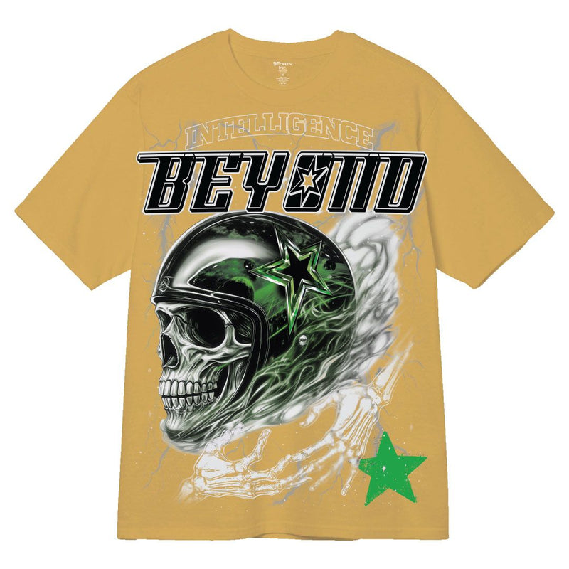 3Forty Inc. 'Intelligence Beyond' T-Shirt (Beige) - FRESH N FITTED