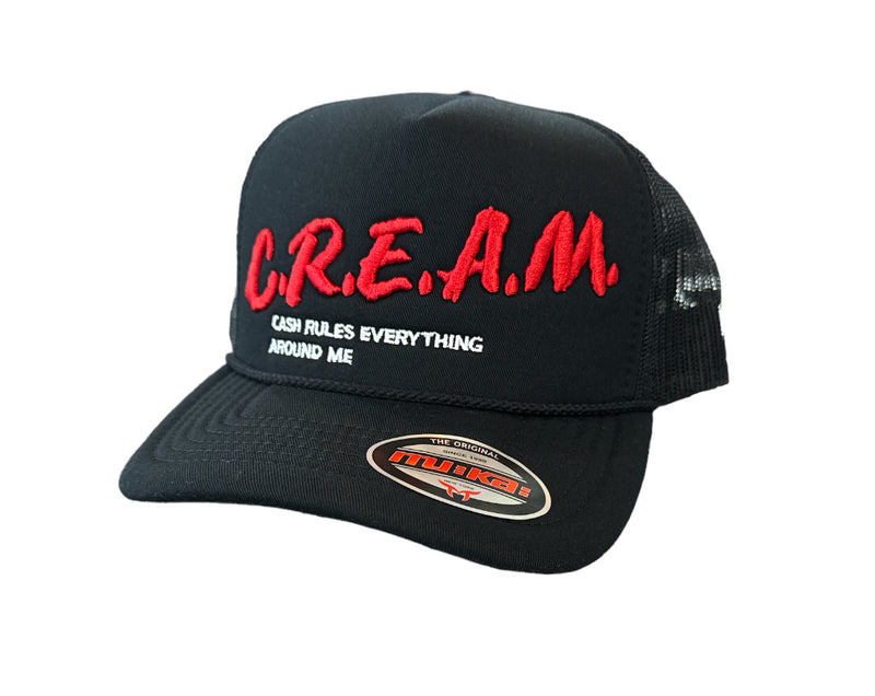 Muka 'Cream' Trucker Hat (Black) MUN2245 - Fresh N Fitted Inc 2