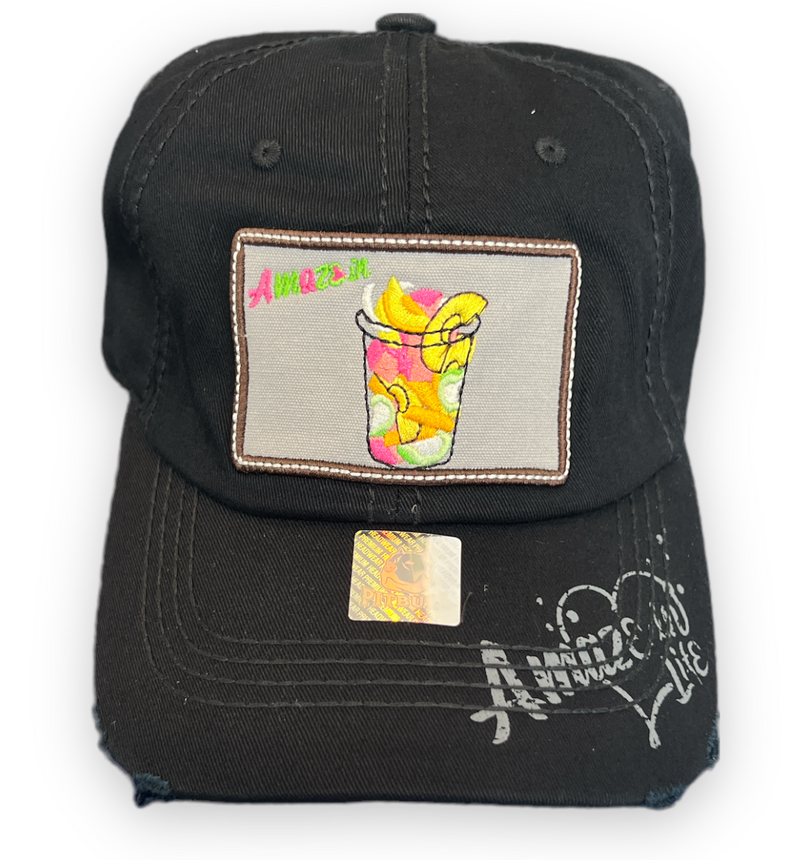 Pitbull Amaze In Life 'Fruit Cup Patch' Washed Cotton Hat (Black) FD3CFEBK - FRESH N FITTED-2 INC