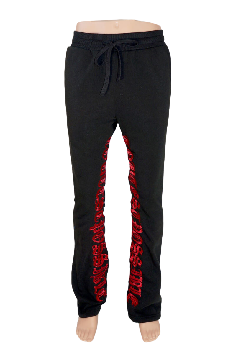 Spark 'Toughest Possible' Stack Fleece Pants (Black/Red) S3038