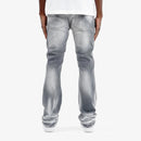 Copper Rivet 'Cross Hatch' Flare Denim (Grey) 533017