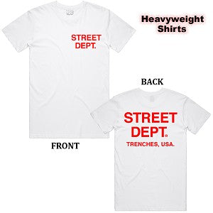 PG Apparel 'Street Dept' T-Shirt (White/Red) STDPT100