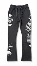 Highly Undrtd 'Given' Stacked Joggers (Black) UF5201 - FRESH N FITTED