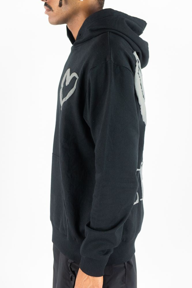 Rebel Minds 'Heartless' Hoodie (Black) 152-321
