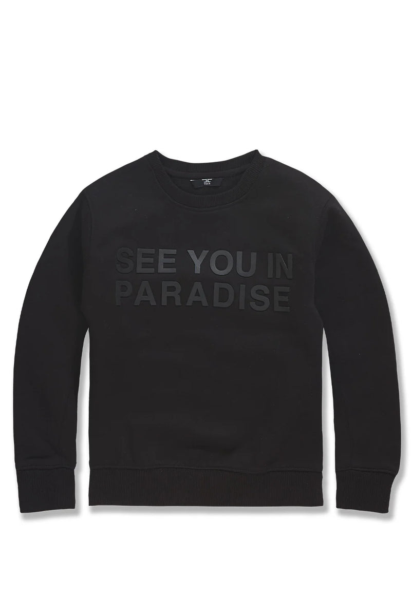 Jordan Craig 'Paradise' Tonal Crewneck Sweatshirt (Black) 8829T