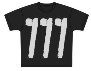 7M ‘777' Cropped T-Shirt (Charcoal)