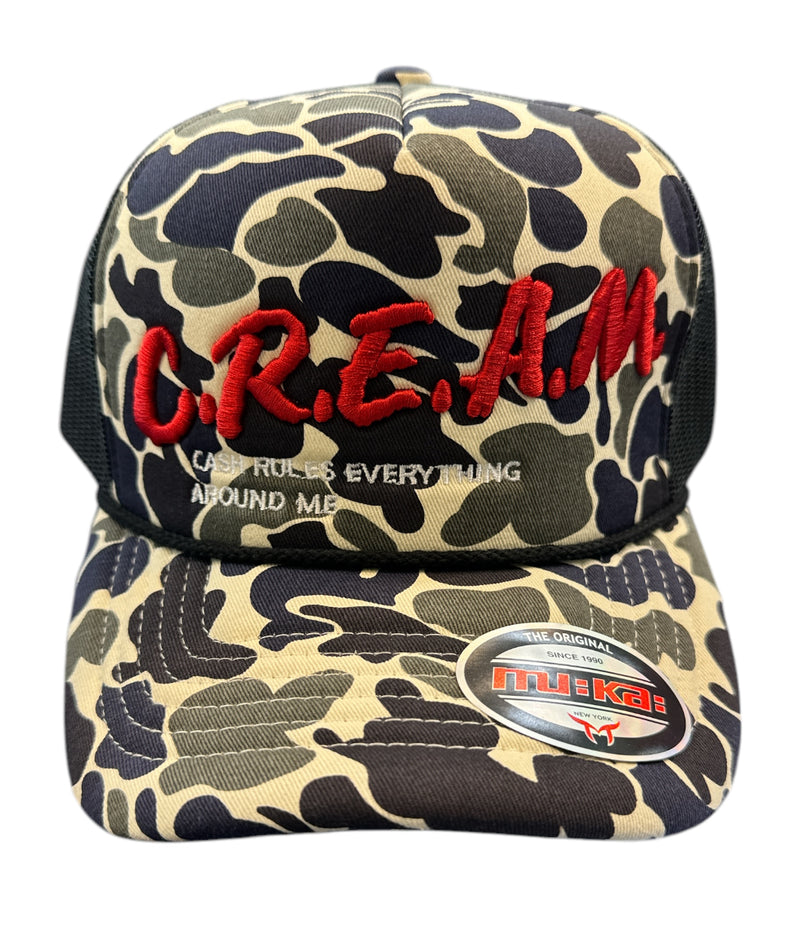 MUKA 'Cream' Trucker Hat (Grey Duck) MUM2245