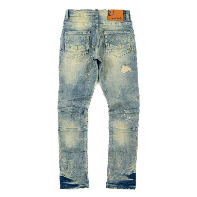 Makobi Kids 'Rick Biker' Denim (Dirt Wash) B1786