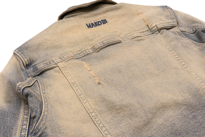 Makobi Kids 'Bergamo' Denim Jacket B1026 (Dirt Wash) - Fresh N Fitted Inc 2