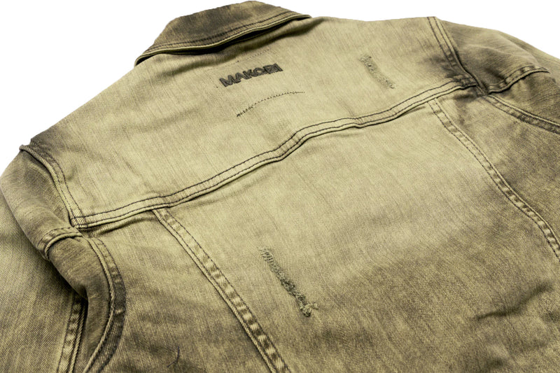 Makobi Kids 'Bergamo' Denim Jacket B1026 (Olive) - Fresh N Fitted Inc 2