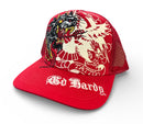 Ed Hardy 'Dragon' Rhinestone Trucker Hat (Red)