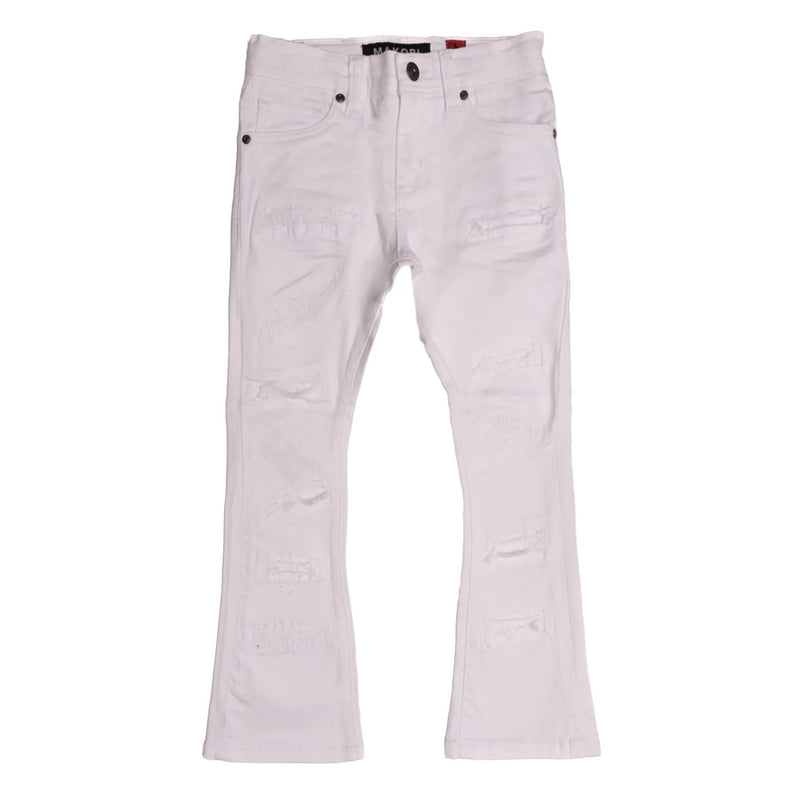 Makobi Kids 'Montego' Stack Denim (White) B1903 - Fresh N Fitted Inc