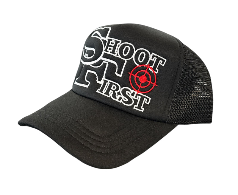 KML ‘SF' Trucker Hat (Black) - FRESH N FITTED