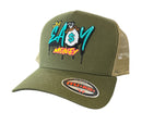 Muka 'EA$Y Money' Trucker Hat (Olive) TN5358 - FRESH N FITTED