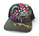 Ed Hardy 'Sword In Heart' Rhinestone Trucker Hat (Charcoal) EHH0001-41RS
