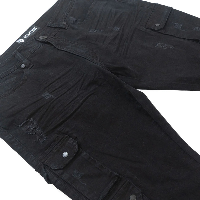 Makobi 'Berteli' Cargo Pants (Black) M1737