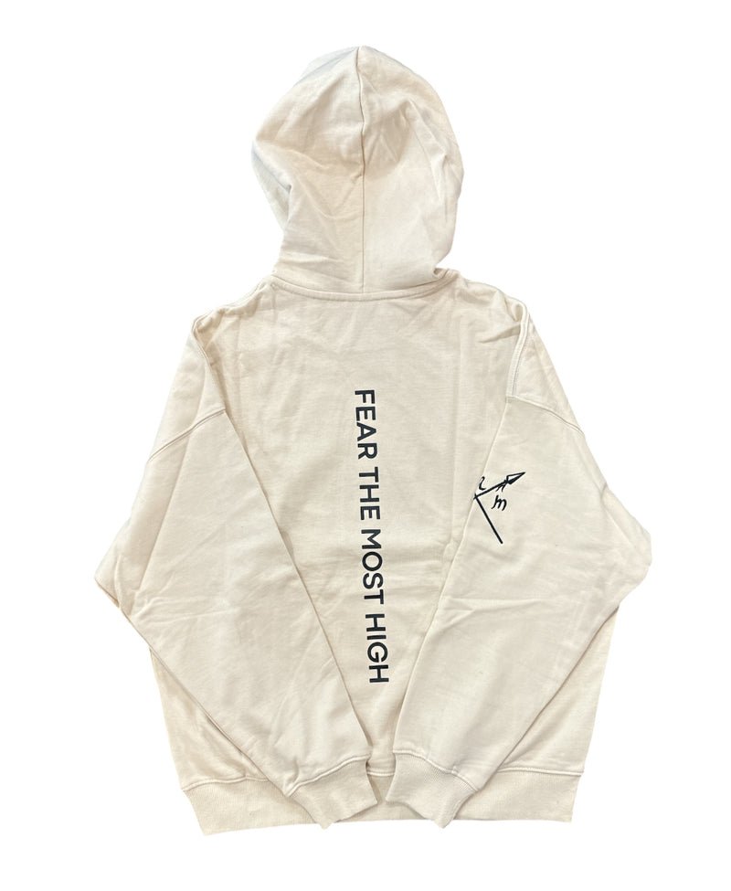 Protector and Maintainer 'Built Tough' French Terry Pullover Hoodie (Cream/Black)