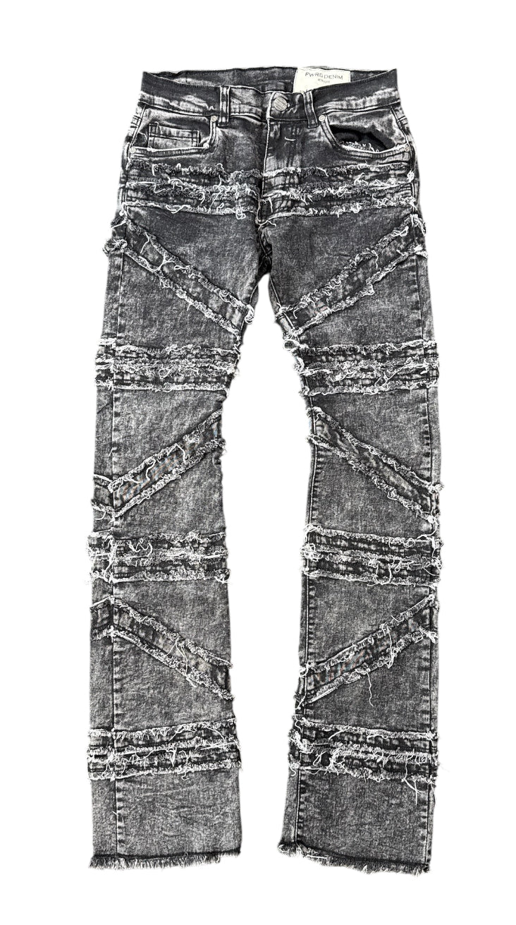 FWRD 'Crossover' Stacked Denim (Washed Black) FW-330216